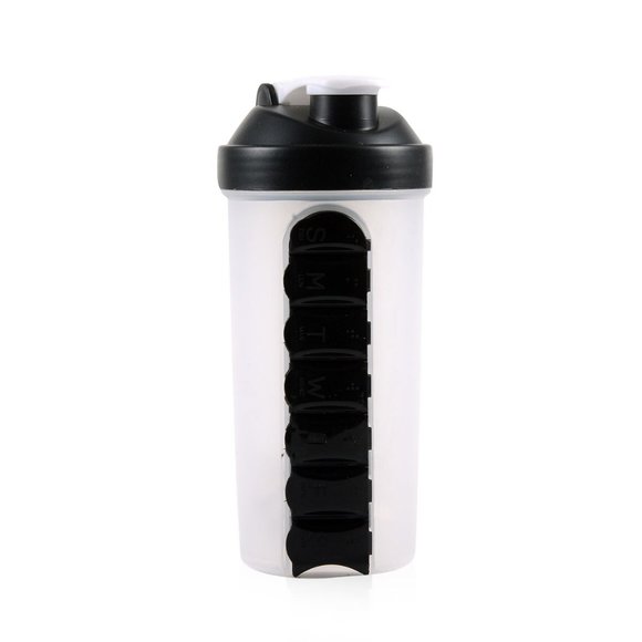 2 in 1 Pill Planner Water bottle w/Shake mixer - Picture 1 of 3